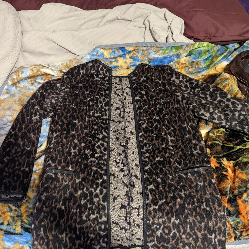 Soft leopard coat